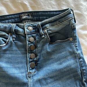 A&F high rise ankle jeans